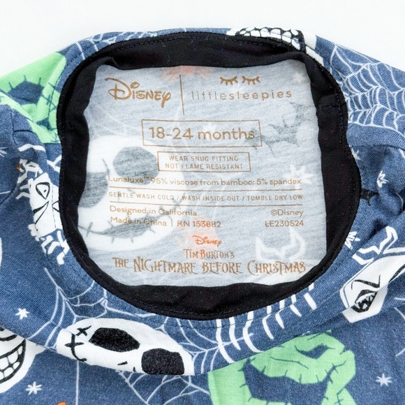 Little Sleepies Disney Jack and Crew Long Sleeve Two Piece Pajama Set 18-24m - Picture 3 of 9
